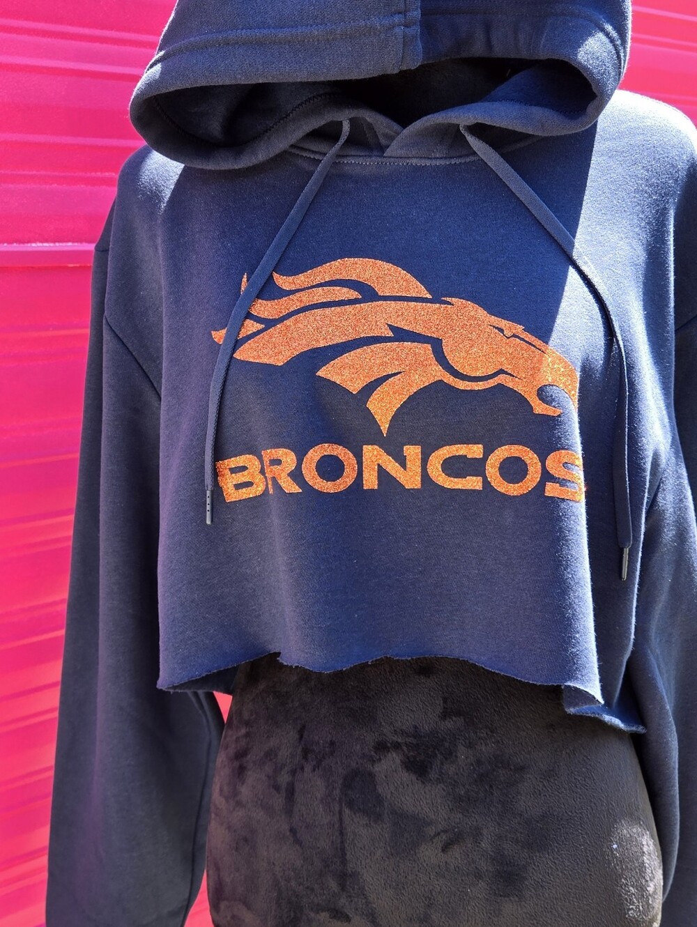 Denver Broncos Cropped Hoodie